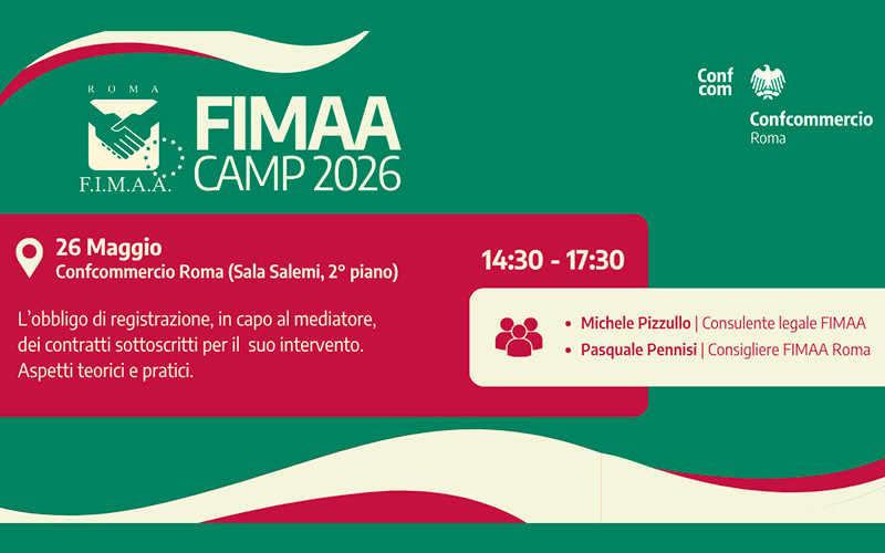 FIMAA CAMP 2026: a Roma l’incontro sulla registrazione dei contratti immobiliari